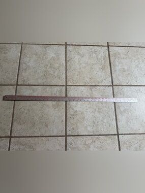 Vintage aluminum yard stick with metric conversions Mayes‎ brand